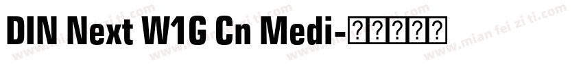 DIN Next W1G Cn Medi字体转换
